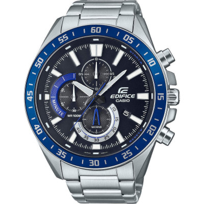 Casio Edifice Ρολόι Χρονογράφος Μπαταρίας με Ασημί Μεταλλικό Μπρασελέ EFV-620D-1A2VUEF